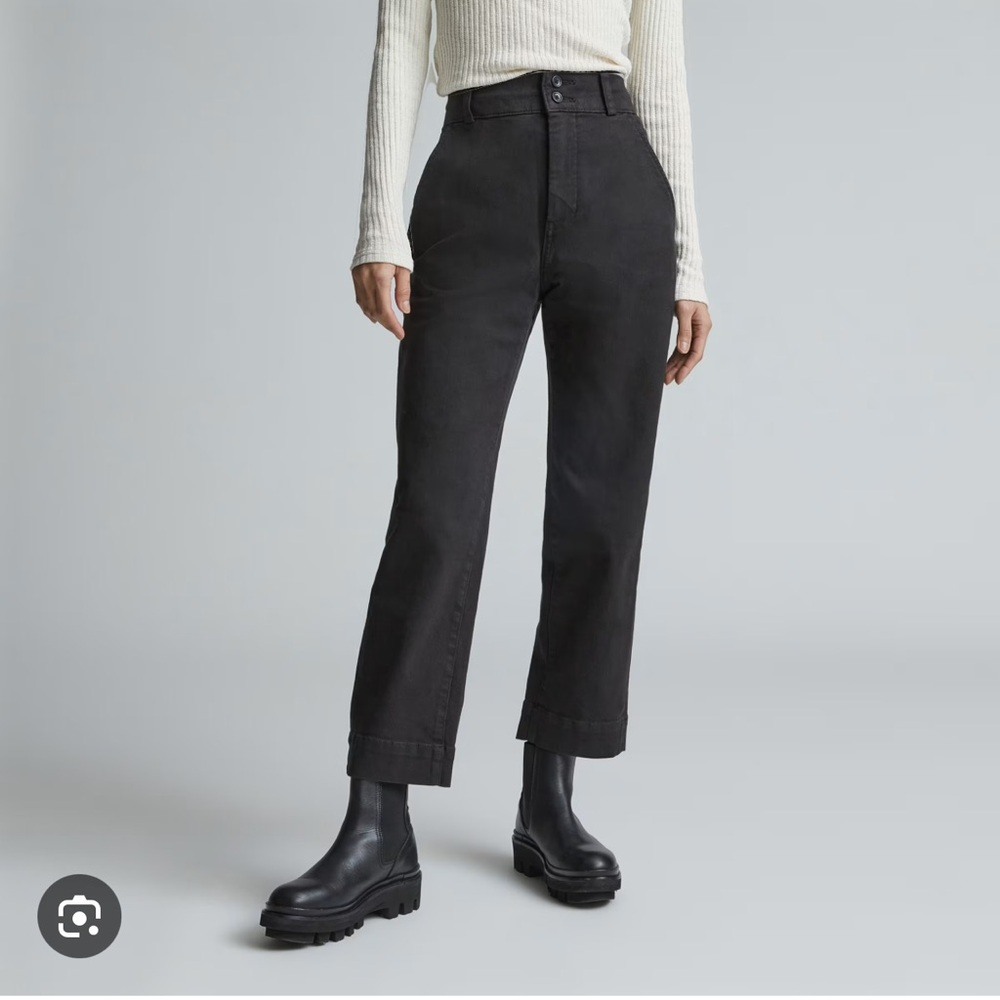 NEW Everlane The Organic Straight-Leg Pant Jeans Black